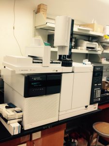 A GC mass spectrometer on a table
